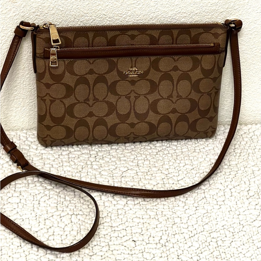Coach Tan Signature Crossbody Bag